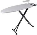La table de repassage comprend une structure pliante avec une hauteur reglable