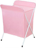 Decouvrez ce trieur a linge qui se replie apres usage en coloris rose