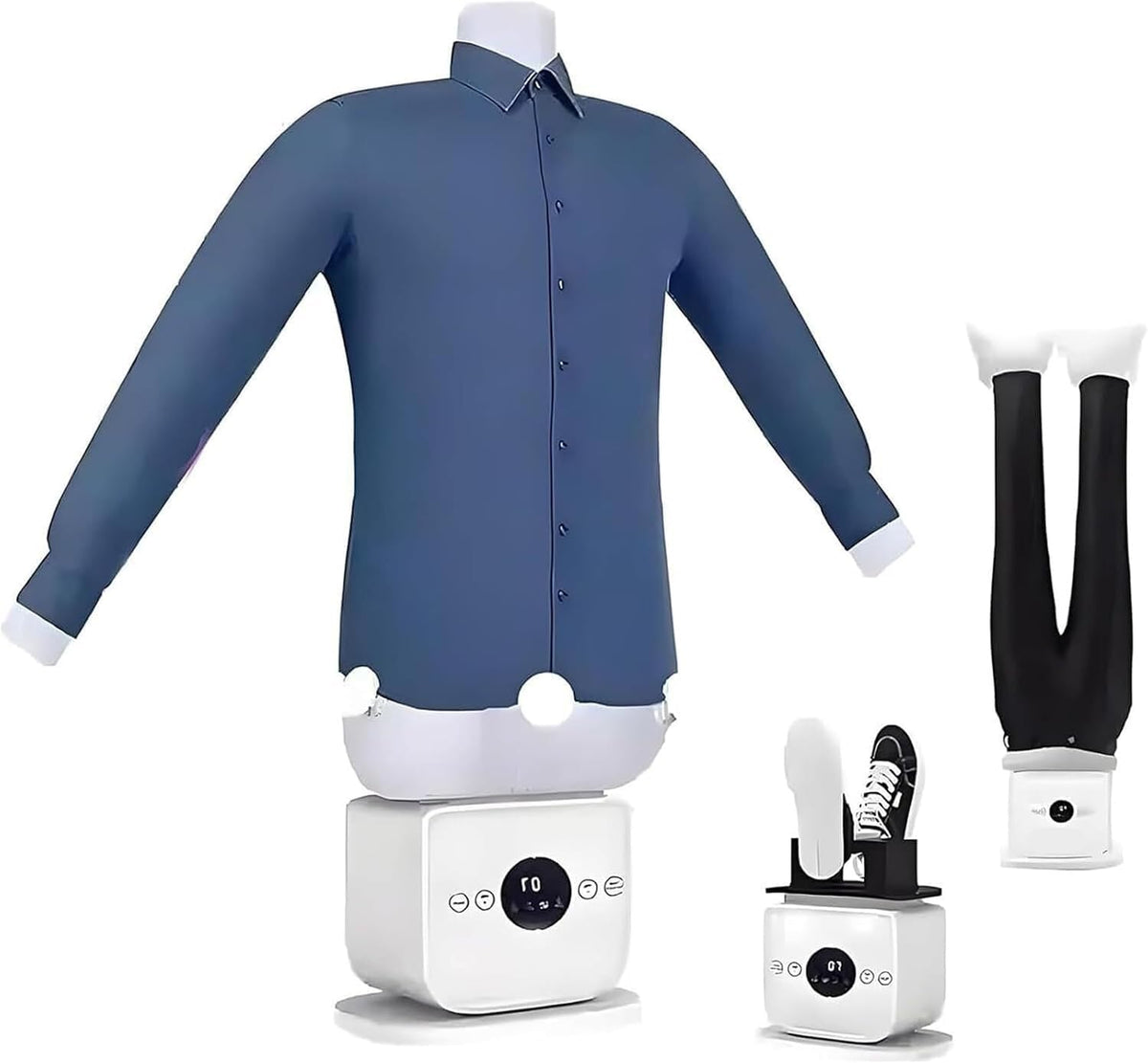 Un mannequin de repassage associe une conception limitant le bruit a une partie textile en coton