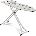 Une table de repassage a surface permeable a la vapeur, avec une partie textile en coton