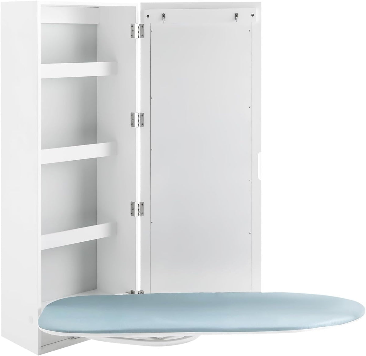 Choisissez un armoire de soin du linge qui se fixe au mur, avec une surface de travail elargie