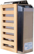 Ce generateur pour sauna associe des elements en bois a une surface laissant passer la vapeur