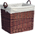 Un panier a linge integre une poignee de prise en main
